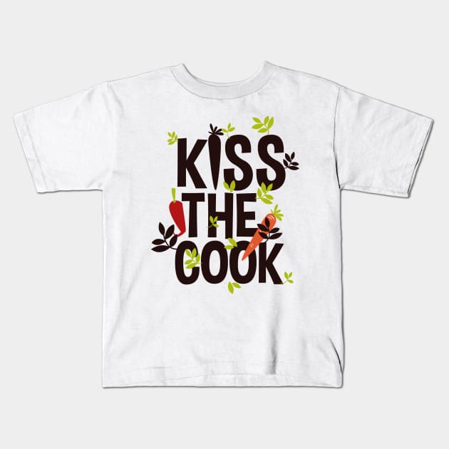 Kiss the cook Kids T-Shirt by Jenex